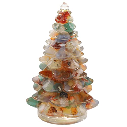MOLUCKFU Christbaumschmuck Aus Harz Weihnachtsbaum-Ornament Für Tischdeko Dekoration Innen Mini-Weihnachtsbaum Für Feiertage von MOLUCKFU