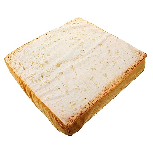 MOLUCKFU Dekoratives Toast Kissen für Katzen Waschbare Bequeme Schlafmatte im Brot Design für Haustiere im Innenbereich von MOLUCKFU