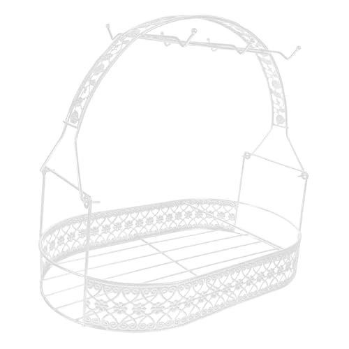 MOLUCKFU Edelstahl Kaffeetassenhalter mit Abtropfschale Stabiler Becherständer für Küche und Haushalt Modernes Design Platzsparendes Aufbewahrungsregal für Tassen und Teekannen von MOLUCKFU