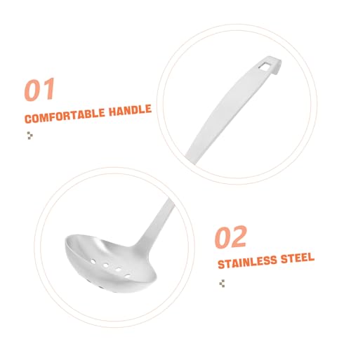 MOLUCKFU Edelstahl Suppenkelle mit Schlitz und Aufhängehaken Küchenkochutensilien Langem Ergonomischem Griff für Hausküchen und Große Pfannen Praktische Servierlöffel für Suppe und MOLUCKFU Edelstahl Suppenkelle mit Schlitz und Aufhängehaken Küchenkochutensilien Langem Ergonomischem Griff für Hausküchen und Große Pfannen Praktische Servierlöffel für Suppe und von MOLUCKFU