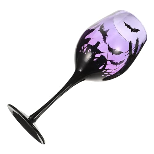 MOLUCKFU Halloween-weinglas Mit Kürbis Und Fledermausdesign Multifunktionales Glas Für Cocktails Und Kalte Getränke Für Partys Und Feiern von MOLUCKFU