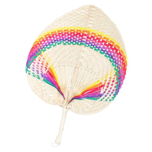 MOLUCKFU Handfächer Handgefertigter Geflochtener Fächer Dekorativer Wandfächer aus Natürlichem für Sommerpartys Hochzeiten und Stranddeko von MOLUCKFU