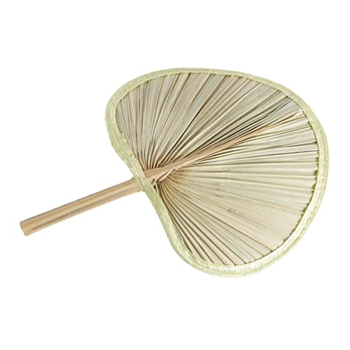 MOLUCKFU Handgefertigter Traditioneller Handfächer aus Bananenblatt Leichter Tragbarer Sommerfächer im Chinesischen Stil Natürlicher Handgewebter Vintage Fächer für Erwachsene Elegant und von MOLUCKFU