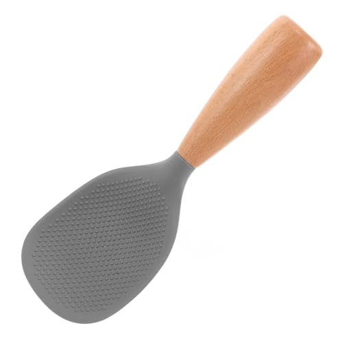 MOLUCKFU Hitzebeständiger Reislöffel mit Antihaft Silikonoberfläche und Ergonomischem Holzgriff Stehender Servierlöffel für Reis Vielseitiges Küchenwerkzeug zum Rühren Mischen und MOLUCKFU Hitzebeständiger Reislöffel mit Antihaft Silikonoberfläche und Ergonomischem Holzgriff Stehender Servierlöffel für Reis Vielseitiges Küchenwerkzeug zum Rühren Mischen und von MOLUCKFU