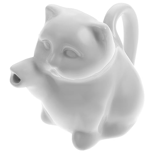 MOLUCKFU Keramisches Milchkrug Set Für Kaffee Und Saugen Niedliches Katzen Design 50ML Ideal Für Milchaufschäumen Und Saucen Perfektes Für Tierliebhaber Und Kaffeegenießer von MOLUCKFU