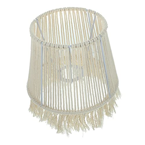 MOLUCKFU Makramee-lampenschirm Für Tischlampe Ersatzlampenschirm Aus Stoff Schreibtischlampenschirm Mit Gewebtem Design Tischlampenabdeckung Für Zuhause von MOLUCKFU