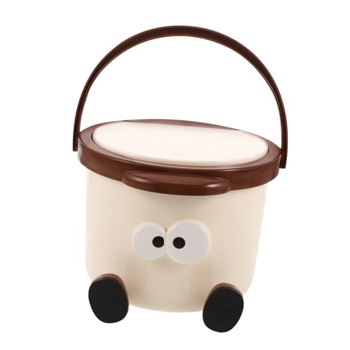 MOLUCKFU Mini Desktop Trash Can mit Deckel Tragbarer Kleiner Papierkorb mit Ergonomischem Griff Kreativer Müllbehälter für Büro Schlafzimmer Kinderzimmer Vielseitiger Abfallbehälter MOLUCKFU Mini Desktop Trash Can mit Deckel Tragbarer Kleiner Papierkorb mit Ergonomischem Griff Kreativer Müllbehälter für Büro Schlafzimmer Kinderzimmer Vielseitiger Abfallbehälter von MOLUCKFU