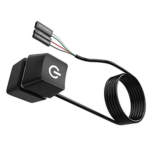 MOLUCKFU PC Netzschalter mit Verlängerung Externer Computer Power Button für Desktop Einfach zu Bedienen Geeignet für Internetcafés und Geschenkidee für Technikliebhaber von MOLUCKFU