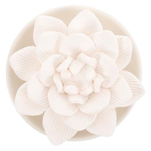 MOLUCKFU Passive Diffuser Aus Gips Blumendesign Duftstein Für Ätherische Öle Langanhaltender Raumduft Für Schlafzimmer Wohnzimmer Bad Und Auto Weißer Schmetterling + Weiße von MOLUCKFU