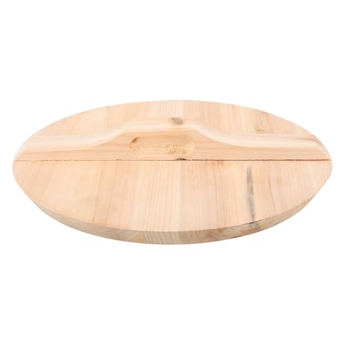 MOLUCKFU Holzdeckel Für Wokpfanne Topfabdeckung Aus Holz Wok-deckel Mit Griff Spritzschutz Beim Kochen Hitzebeständiger Holzdeckel Leicht Zu Reinigen Und Trocknen von MOLUCKFU