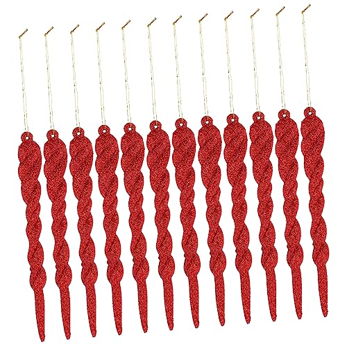 MOLUCKFU 12 Stück Eiszapfen Weihnachtsdeko DIY-hängeanhänger Schicke Baum-schmuckstücke von MOLUCKFU