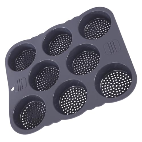 MOLUCKFU Silikon Backform Fach Burger Brötchen Form Perforierte Antihaftbeschichtete Brotbackform Hitzebeständig Flexibel Geeignet für Ofen Mikrowelle und Gefrierschrank Einfach zu Lösen von MOLUCKFU