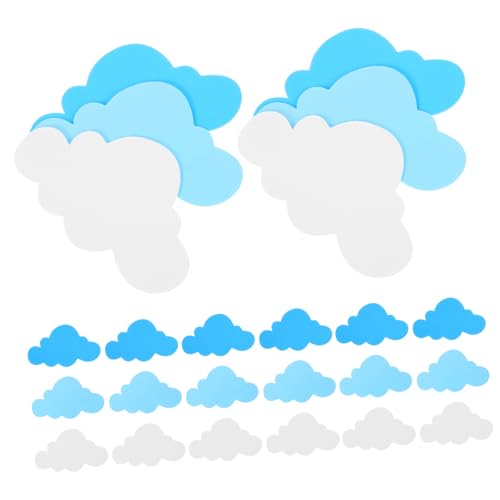 MOLUCKFU Stück Eva Wolken Wandaufkleber Dekoration Für Kindergarten Und Klassenzimmer Bastelbedarf Selbstklebende Kinderzimmerdeko von MOLUCKFU