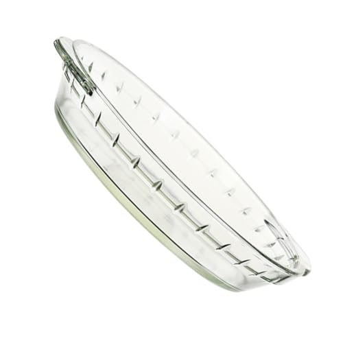MOLUCKFU Tempered Glasplatte Mikrowellengeeignet Hitzebeständig Lebensmittelecht Transparent Koch und Dampfgeschirr für Küche Backofen Geeignet von MOLUCKFU