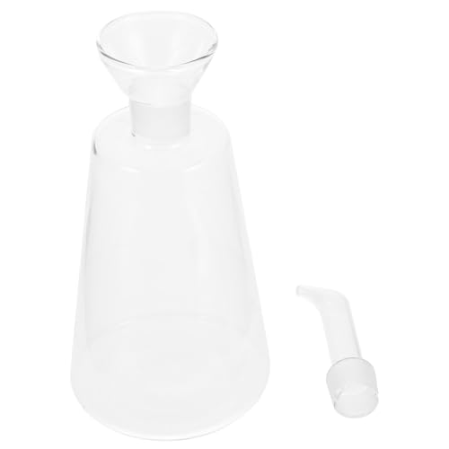 MOLUCKFU Transparente Glas Ölflasche Auslaufsicherer Küchen ölspender mit Tropfstopp für Essig Sojasauce und Gewürze Hochwertiger Glas behälter für Präzise Dosierung und Sauberes Kochen von MOLUCKFU