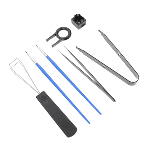MOLUCKFU Werkzeug Zum Abziehen Und Entfernen Von Tastenkappen Für Mechanische Tastaturen 1 Set Abziehstation Komplette Pinzette Und Bürste Zufällige Farbe von MOLUCKFU