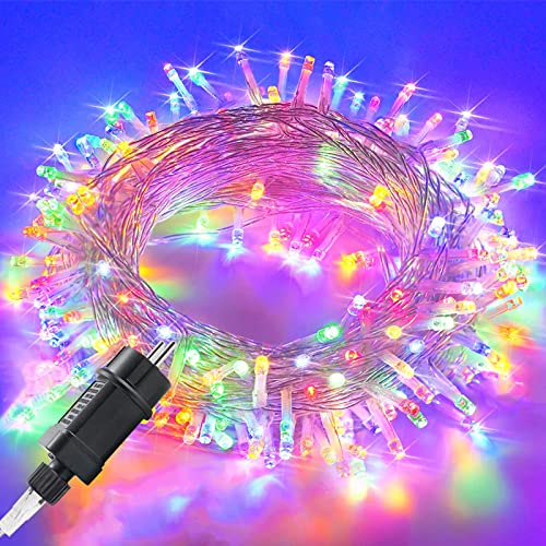 Lichterkette außen 20m 200er LED Lichterkette Weihnachtsbaum Strombetrieben (31V) mit Timer, Speicherfunktion, 8 Modi, IP44 Wasserdicht für Weihnachten Partys Hochzeit Halloween Ostern Garten, Bunt von MOLVCE