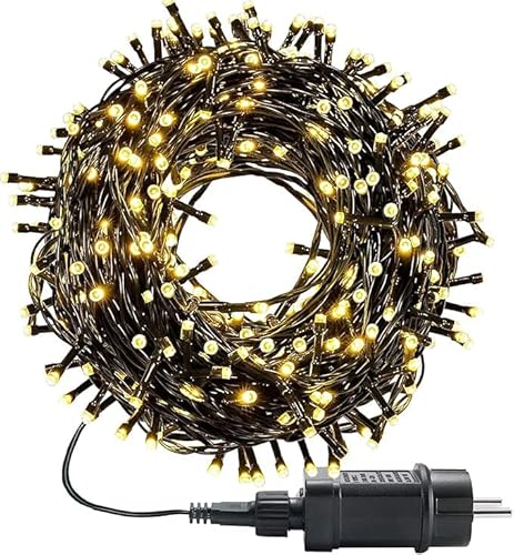 MOLVCE LED Lichterkette außen und innen Warmweiß Weihnachtsbeleuchtung Lichterkette mit 8 Leuchtmodi + Timer + Memory-Funktion, Wasserdicht für Weihnachtsbaum, Party, Hochzeit, Balkon, 80m, 800LEDs von MOLVCE