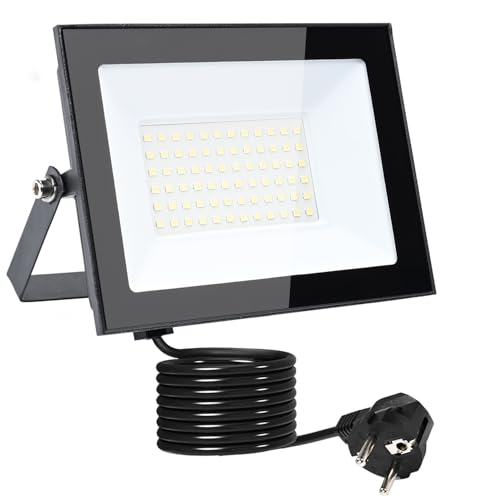 MOLVCE Led Strahler Außen 50W 6000K Kaltweiß, Aluminium Superhell 4250LM LED Scheinwerfer mit Stecker und 3 Meter Kabel, IP66 Wasserdicht Außenstrahler für Garten, Parkplatz, Garage, Hof, Türen MOLVCE Led Strahler Außen 50W 6000K Kaltweiß, Aluminium Superhell 4250LM LED Scheinwerfer mit Stecker und 3 Meter Kabel, IP66 Wasserdicht Außenstrahler für Garten, Parkplatz, Garage, Hof, Türen von MOLVCE