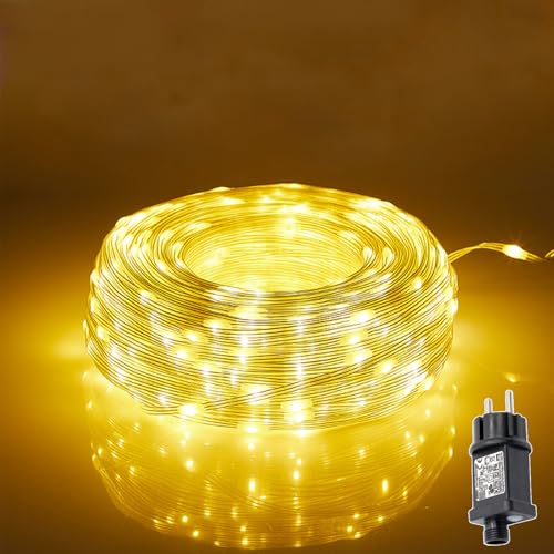 MOLVCE Lichterkette Außen und Innen mit Stecker, 40M 400 LED Lichtschlauch Warmweiß, 8 Modi Wasserdicht Fairy Lights mit Timer,Speicherfunktion für Weihnachten Partys Hochzeit Halloween Garten MOLVCE Lichterkette Außen und Innen mit Stecker, 40M 400 LED Lichtschlauch Warmweiß, 8 Modi Wasserdicht Fairy Lights mit Timer,Speicherfunktion für Weihnachten Partys Hochzeit Halloween Garten von MOLVCE