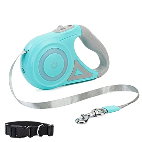 Einziehbare Hundeleine mit Taschenlampe – perfekt für Hunde und Katzen – automatisch ausziehbare Nylonleine für einfaches Gehen – Lebendiges Grün – mittlere Halsbandgröße Einziehbare Hundeleine mit Taschenlampe – perfekt für Hunde und Katzen – automatisch ausziehbare Nylonleine für einfaches Gehen – Lebendiges Grün – mittlere Halsbandgröße von MOLVUS