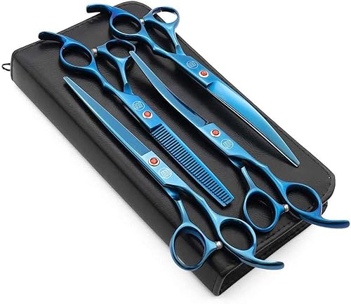 Hundepflege-Set, 6-teiliges Set, 17,8 cm, professionelles Hundefriseur-Werkzeug-Set, Hundepflege-Set, Hunde- und Katzenhaarschneide-Friseur-Set für große und kleine Hunde oder Katzen oder an von MOLVUS