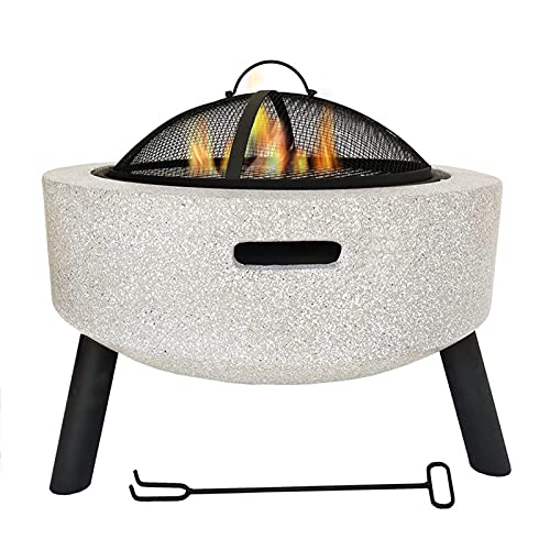 MOLVUS Feuerstelle Outdoor Feuerstelle Garten Terrasse Holzofen Feuerschale Innenhof Abendessen Grill Kohlenbecken von MOLVUS