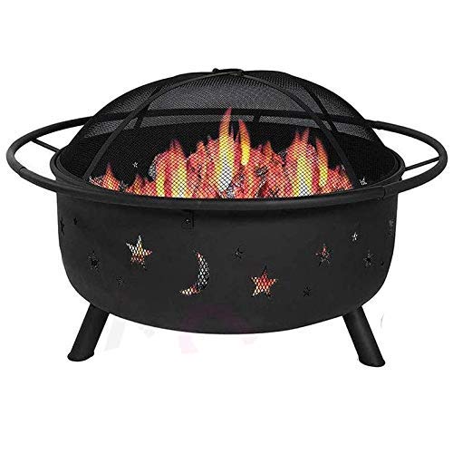 MOLVUS Holzkohlegrills Outdoor Feuerstelle Heizung Feuerschale Holzofen Feuergrill Terrassenheizung Ofen Holz Feuerschale Lagerfeuer Grill Multifunktion von MOLVUS