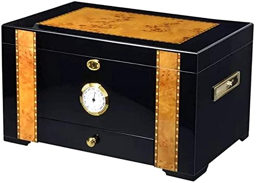 Zigarren-Humidor, Zigarrenschrank mit Luftbefeuchter und Hygrometer, Humidor für Club-Desktop-Doppelschicht-Zigarrenkiste, Zigarrenkiste von PEDDCEX