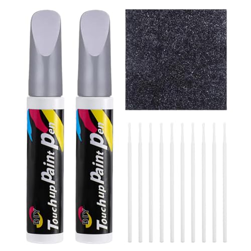 MOLZINY 2 Stück Auto-Lackstift Auto Reparatur Lack Auto Pinsel Lackstift Auto Silber Auto Kratzer Reparatur Stift Lack Reparaturstift Kratzer Reparaturstift Kratzerentferner Autolack Stift von MOLZINY