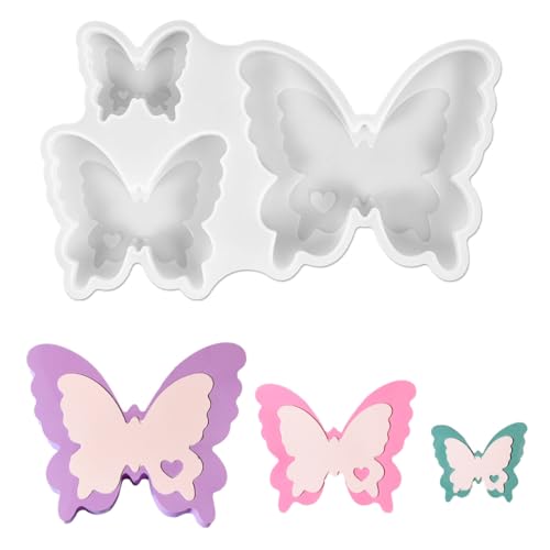 MOLZINY 3 Stück Silikonform Schmetterling 3D Silikonformen Gießformen Schmetterling Silikonform Ostern Frühling für Kerzen Duftsteine Seife Sojawachs und DIY Handwerk MOLZINY 3 Stück Silikonform Schmetterling 3D Silikonformen Gießformen Schmetterling Silikonform Ostern Frühling für Kerzen Duftsteine Seife Sojawachs und DIY Handwerk von MOLZINY