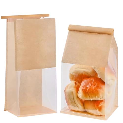MOMAHUA 30 Stück Kraftpapier Brotbeutel mit Fenster Zinnverschluss, 13x28cm Toast Verpackung Taschen Braun Butterbrottüten Papiertüten Bäcker Bäckertüten für Brot Keks SüßIgkeiten Hausgemachtes Brot MOMAHUA 30 Stück Kraftpapier Brotbeutel mit Fenster Zinnverschluss, 13x28cm Toast Verpackung Taschen Braun Butterbrottüten Papiertüten Bäcker Bäckertüten für Brot Keks SüßIgkeiten Hausgemachtes Brot von MOMAHUA