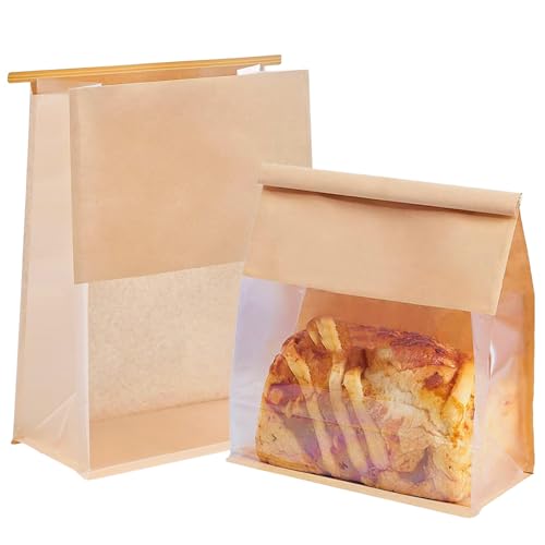 MOMAHUA 30 Stück Kraftpapier Brotbeutel mit Fenster Zinnverschluss, 16x26cm Toast Verpackung Taschen Braun Butterbrottüten Papiertüten Bäcker Bäckertüten für Brot Keks SüßIgkeiten Hausgemachtes Brot MOMAHUA 30 Stück Kraftpapier Brotbeutel mit Fenster Zinnverschluss, 16x26cm Toast Verpackung Taschen Braun Butterbrottüten Papiertüten Bäcker Bäckertüten für Brot Keks SüßIgkeiten Hausgemachtes Brot von MOMAHUA