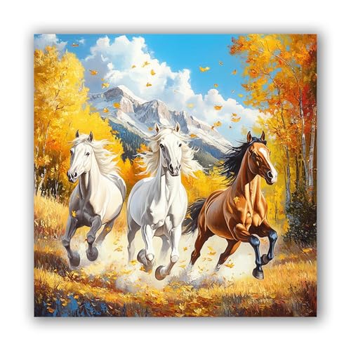 MOMAKA 5D Diamond Painting Kits Galoppierendes Pferd, DIY Diamant Malerei Full Drill Set Tier, Runde Diamant Arts Craft Cross Stickerei Malerei Kits für die Home Wanddekoration 30x30 cm MOMAKA 5D Diamond Painting Kits Galoppierendes Pferd, DIY Diamant Malerei Full Drill Set Tier, Runde Diamant Arts Craft Cross Stickerei Malerei Kits für die Home Wanddekoration 30x30 cm von MOMAKA