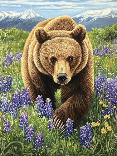 MOMAKA 5D Diamond Painting Kits Großer Braunbär, DIY Diamant Malerei Full Drill Set Tierblume , Runde Diamant Arts Craft Cross Stickerei Malerei Kits für die Home Wanddekoration 30x40cm-69 MOMAKA 5D Diamond Painting Kits Großer Braunbär, DIY Diamant Malerei Full Drill Set Tierblume , Runde Diamant Arts Craft Cross Stickerei Malerei Kits für die Home Wanddekoration 30x40cm-69 von MOMAKA