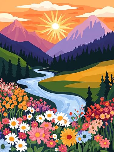 MOMAKA 5D Diamond Painting Kits Landschaft, DIY Diamant Malerei Full Drill Set Blume, Runde Diamant Arts Craft Cross Stickerei Malerei Kits für die Home Wanddekoration 30x40 cm MOMAKA 5D Diamond Painting Kits Landschaft, DIY Diamant Malerei Full Drill Set Blume, Runde Diamant Arts Craft Cross Stickerei Malerei Kits für die Home Wanddekoration 30x40 cm von MOMAKA