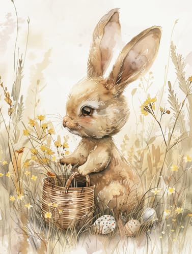 MOMAKA 5D Diamond Painting Kits für Erwachsene Kaninchen, DIY Diamant Malerei Vollbohrer Set, Runde Diamant Kunst Handwerk Kreuz Stickerei Malerei Kits für Home Wanddekoration 30x40cm XX3077 MOMAKA 5D Diamond Painting Kits für Erwachsene Kaninchen, DIY Diamant Malerei Vollbohrer Set, Runde Diamant Kunst Handwerk Kreuz Stickerei Malerei Kits für Home Wanddekoration 30x40cm XX3077 von MOMAKA