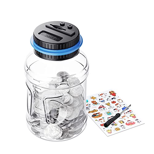 MOMMED Spardose mit Zähler für Kinder und Erwachsene, Sparbüchse mit Zähler für Münzen, Spardose Kinder mit LCD-Display, 1.8L Digitale Spardose unterstützt Euro Münzen MOMMED Spardose mit Zähler für Kinder und Erwachsene, Sparbüchse mit Zähler für Münzen, Spardose Kinder mit LCD-Display, 1.8L Digitale Spardose unterstützt Euro Münzen von MOMMED