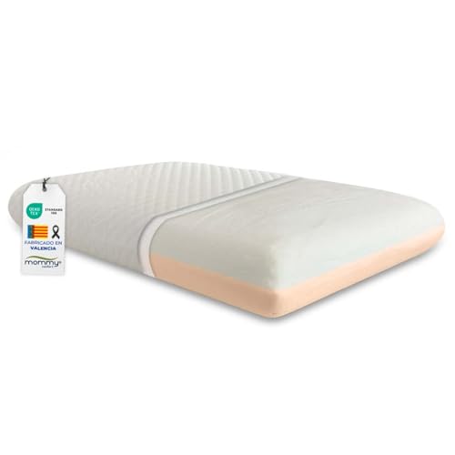 MOMMY CONFORT – Memory Foam Kissen 40x60 cm Premium - Doppelte Festigkeit: Weiße Seite Mittel Festigkeit und Pinke Seite Extraweich Festigkeit - Waschbarer Bamboo-Bezug Zipper Innere Abdeckung OekoTex von MOMMY CONFORT