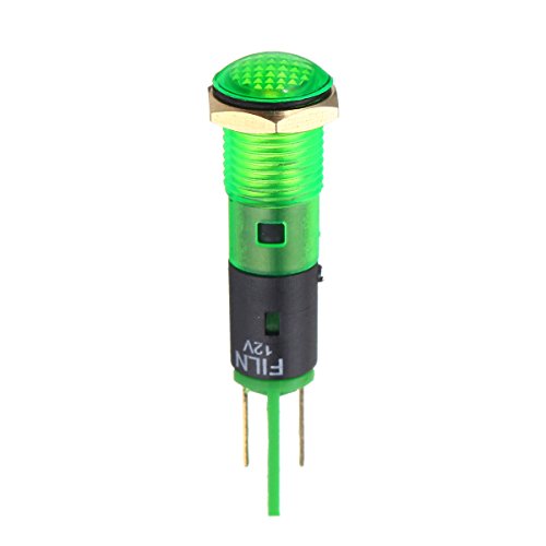 Alamor Dc 12V 8Mm Led-Anzeige Auto Boot Light Pilot Dash Armaturenbrett Kontrollleuchte-Grün Alamor Dc 12V 8Mm Led-Anzeige Auto Boot Light Pilot Dash Armaturenbrett Kontrollleuchte-Grün von MOMOALA