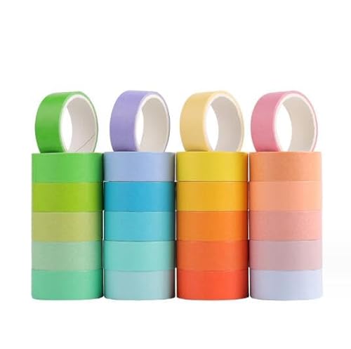 MOMOALA 48 Stück, einfarbig, 15 mm, einfarbig, Macaron, bedrucktes Papier-Klebeband, DIY, handgefertigtes Material, Urlaubsfarbe MOMOALA 48 Stück, einfarbig, 15 mm, einfarbig, Macaron, bedrucktes Papier-Klebeband, DIY, handgefertigtes Material, Urlaubsfarbe von MOMOALA