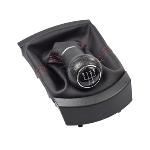 Auto Schaltknauf Für SITZ Für Ibiza 2002 2003 2004 2005 2006 2007 2008 Staub Abdeckung 5 Geschwindigkeit Auto Schaltknauf Hebel Stick Gamasche Boot Abdeckung Kragen(5 Speed Red Line) von MOMOHCHGBT