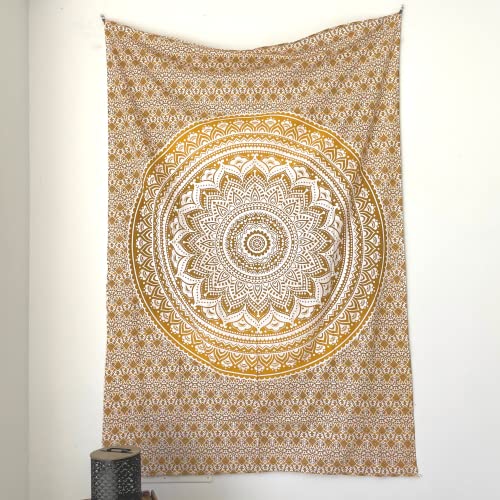 MOMOMUS Pareo oder Strandtuch Groß, 100x200, XL - Mit Mandala-Motiv - Stranddecke Sandfrei Sanddurchlässig, Strandmatte Sandfrei oder Dünne Picknickdecke Sandabweisend - Braun, 135x210 cm von MOMOMUS