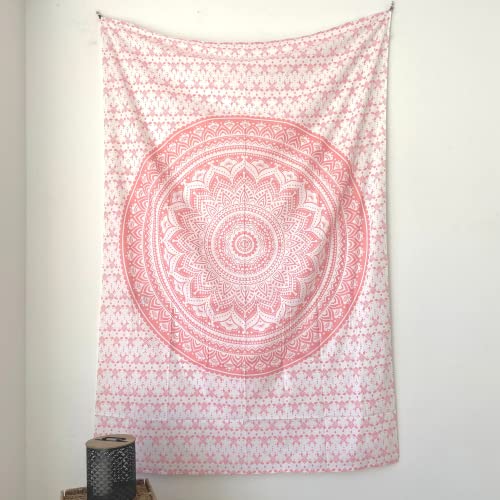 MOMOMUS Pareo oder Strandtuch Groß, 100x200, XL - Mit Mandala-Motiv - Stranddecke Sandfrei Sanddurchlässig, Strandmatte Sandfrei oder Dünne Picknickdecke Sandabweisend - Rosa, 135x210 cm von MOMOMUS