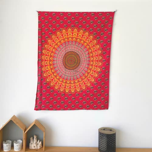 MOMOMUS Wandteppich Mandala - Hippie -100% Baumwolle, Groß, Mehrzweck von MOMOMUS