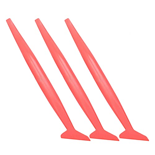 MOMOTOU Micro-Rakel Set 3-teiliges Fahrzeugaufkleber-Vinylverpackungswerkzeug mit unterschiedlicher Härte Flexibler, konturierter Schaber zum Füllen von Nähten (3pcs Red) von MOMOTOU