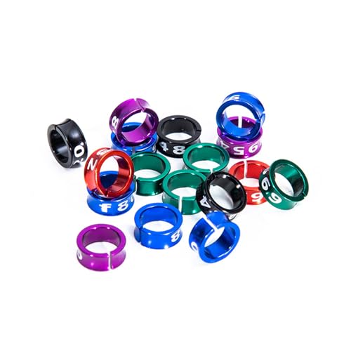 MOMYXCJQ Aluminiumlegierung Offene Vogelringe - gemischte Farbbeinbänder für Papageien, Tauben, Wachteln - langlebige Geflügelfuß -ID -Tags Open_100pcs 4mm von MOMYXCJQ