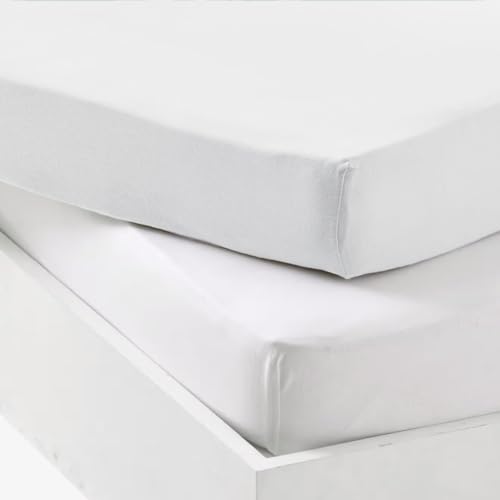 Mon P Dodo Set mit 1 ALESE PU + 1 Spannbettlaken, Weiß/Weiß, 60 x 120 cm von DODO