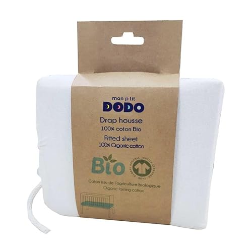 Mon P Dodo Spannbettlaken, Bio, 130 g/m², 40 x 80 cm, Weiß von DODO