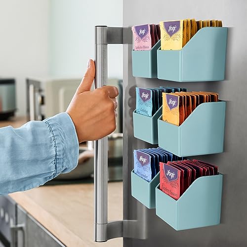 Mona Magnetischer Teebeutel-Organizer – Set mit 6 einzelnen Teebeutelhaltern für den Kühlschrank, die Theke oder das Küchenregal. Stilvolles und praktisches Muttertagsgeschenk, platzsparende von MONA DESIGNERS